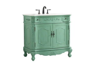 36 inch Single bathroom vanity in vintage mint