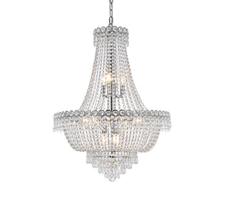 Century 12 light Chrome Chandelier Clear Royal Cut Crystal