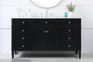 60 inch Single bathroom vanity in black