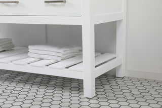 60 inch double bathroom vanity in white