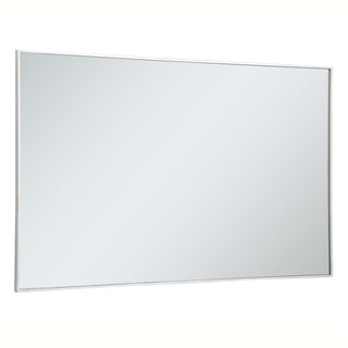 Metal frame rectangle mirror 36 inch in silver