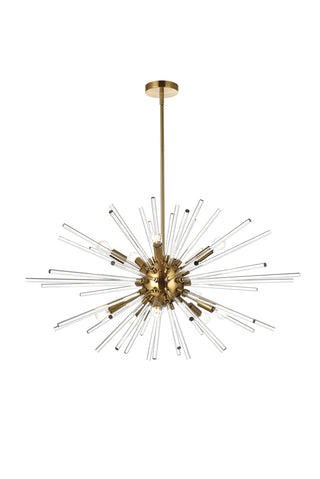 Sienna 36 inch crystal rod pendant in gold