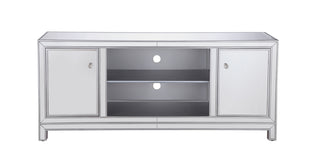 60 in. mirrored TV stand in antique silver