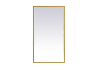 Pier 20x36 inch LED mirror with adjustable color temperature 3000K/4200K/6400K in brass