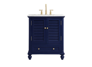 30 inch Single bathroom vanity in blue