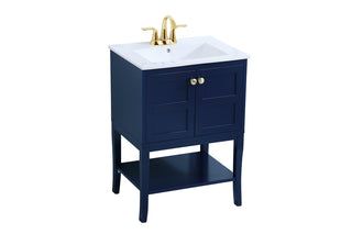 24 inch bathroom vanity in Blue