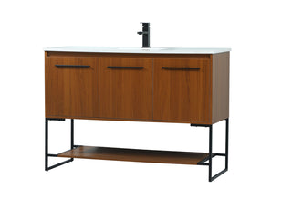 48 inch Single bathroom vanity in teak