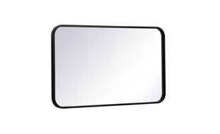 Soft corner metal rectangular mirror 18x30 inch in Black