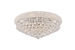 Primo 12 light Chrome Flush Mount Clear Royal Cut Crystal