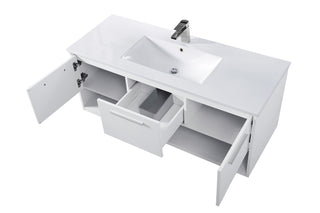 48 inch  Single Bathroom Floating Vanity in White