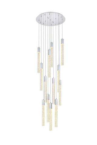 Weston 13 lights pendant in chrome