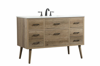 48 inch Single bathroom vanity in natural oak