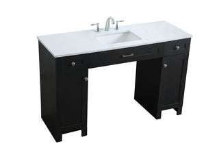 54 Inch ADA Compliant Bathroom Vanity In Black