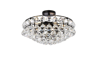 Savannah 18 inch flush mount in black