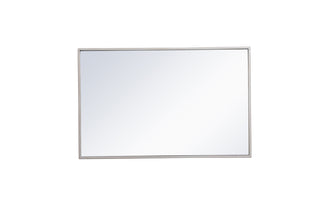 Metal frame rectangle mirror 18x28 inch in silver