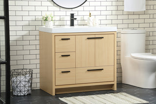 36 inch Single bathroom vanity in Maple