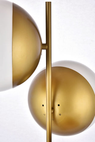 Eclipse 3 Lights Brass Pendant With Frosted White Glass