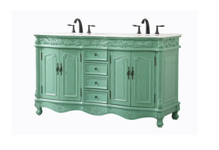 60 inch double bathroom vanity in vintage mint