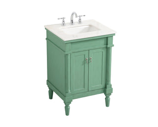 24 inch Single bathroom vanity in vintage mint