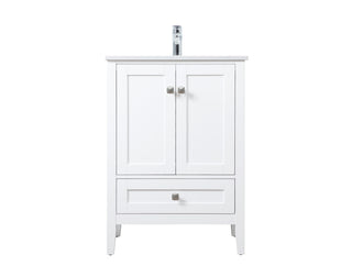 24 Inch SIngle Bathroom Vanity In White