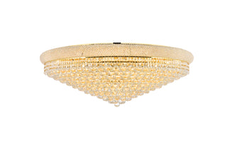 Primo 30 light Gold Flush Mount Clear Royal Cut Crystal