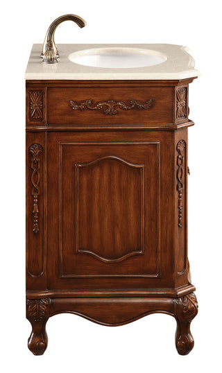 24 In. Single Bathroom Vanity Set In Brown