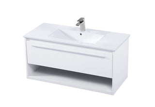 40 inch  Single Bathroom Floating Vanity in White