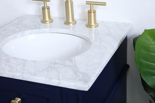 18 inch Single bathroom vanity in blue