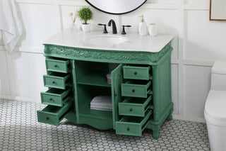 48 inch Single bathroom vanity in vintage mint