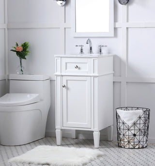 18 in. Single Bathroom Vanity set in white