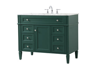 42 inch Single bathroom vanity in green