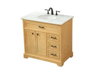 36 inch Single bathroom vanity in natural wood