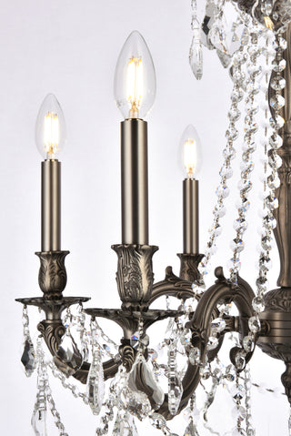 Rosalia 6 light Pewter Chandelier Clear Royal Cut Crystal