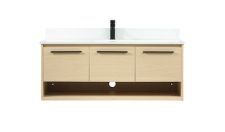 48 inch Single bathroom vanity in maple with backsplash