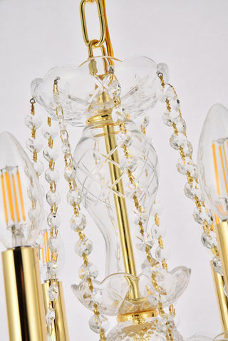 Princeton 8 light Gold Chandelier Clear Royal Cut Crystal