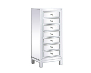 18 inch mirrored lingere chest in white