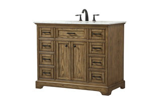 42 inch Single bathroom vanity in driftwood