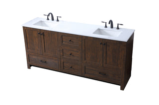 72 Inch Double Bathroom Vanity In Expresso