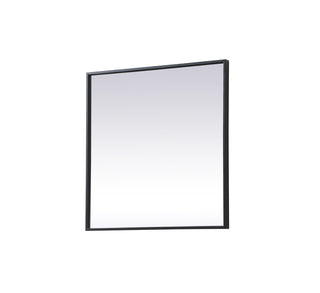 Metal Frame Square Mirror 24 inch in Black