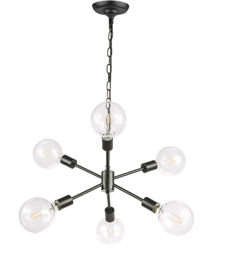 Nolan  6 light Black pendant