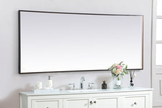 Pier 30x72 inch LED mirror with adjustable color temperature 3000K/4200K/6400K in black