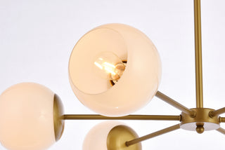 Briggs 30 inch pendant in brass with white shade