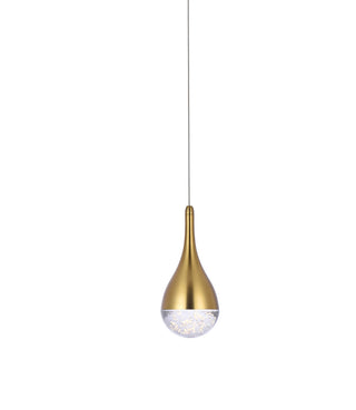 Amherst 5 inch LED pendant in satin gold