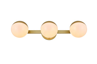 Majesty 3 light Brass and frosted white Bath Sconce