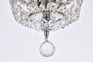 Tranquil 2 light Chrome Flush Mount Clear Royal Cut Crystal