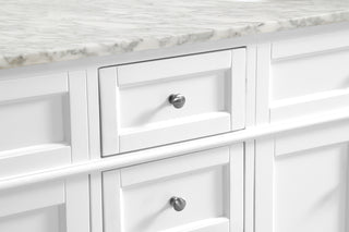 60 In. Double Bathroom Vanity Set In White