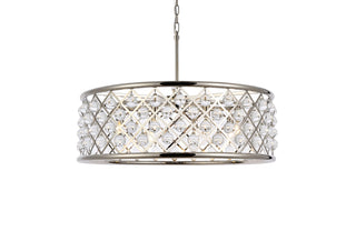 Madison 8 light polished Nickel Chandelier Clear Royal Cut Crystal