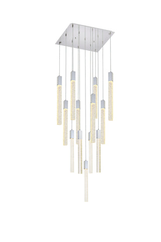 Weston 13 lights pendant in chrome