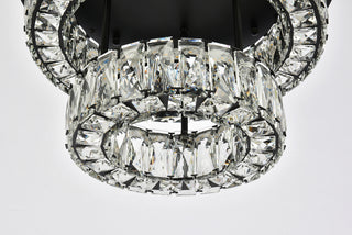 Monroe 18 inch LED double flush mount in black