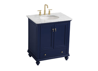 30 inch Single bathroom vanity in blue